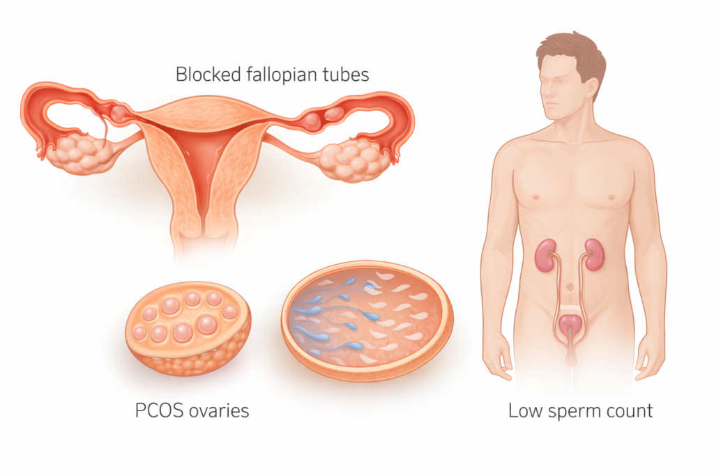 IVF Treatment Complete Guide for Couples Trying to Conceive showing step by step IVF process