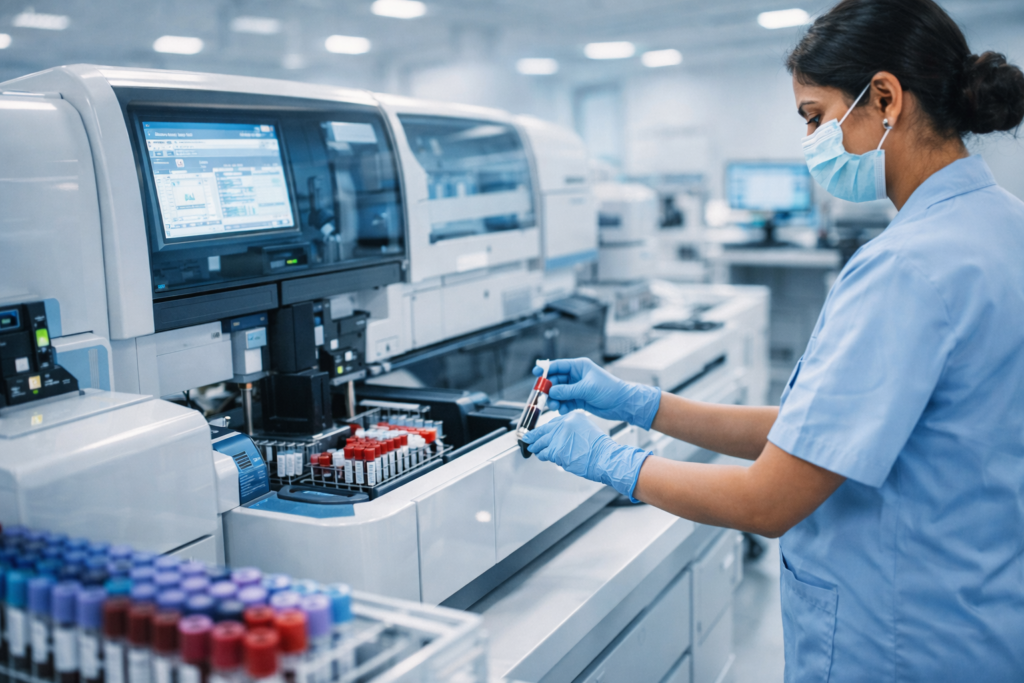 Automated analyzers and barcode sample tracking in high-tech pregnancy diagnostic lab for High-Tech Laboratory Services for Accurate Diagnostic Tests