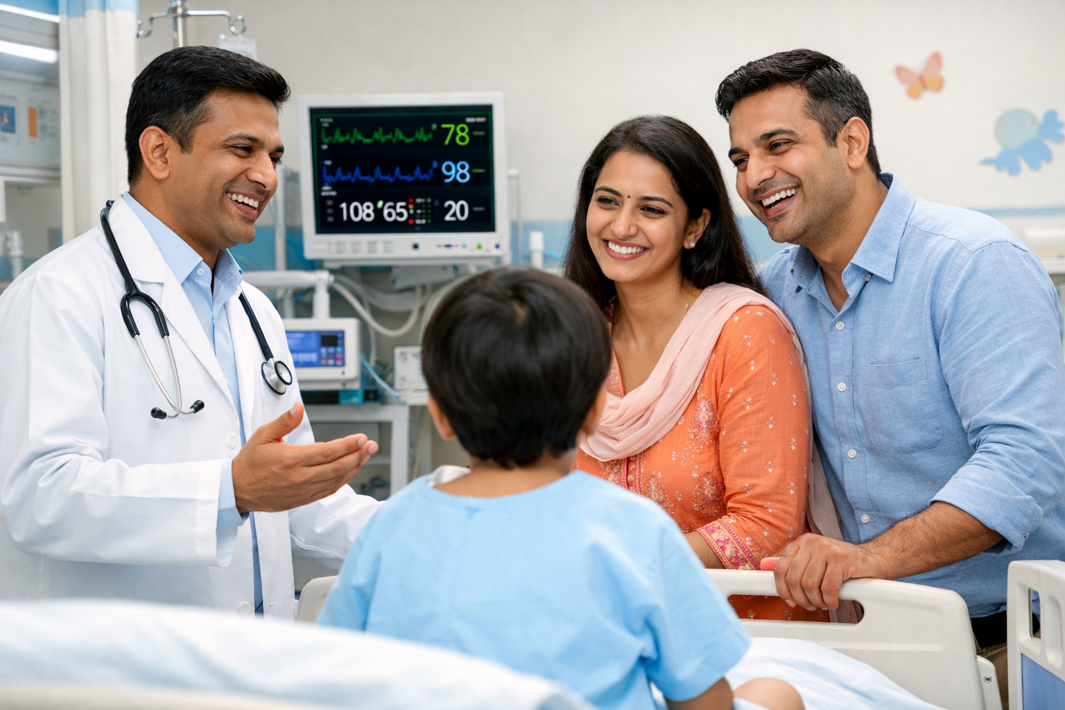 Critical care unit ICU MICU NICU emergency care in hospitals with modern monitoring system